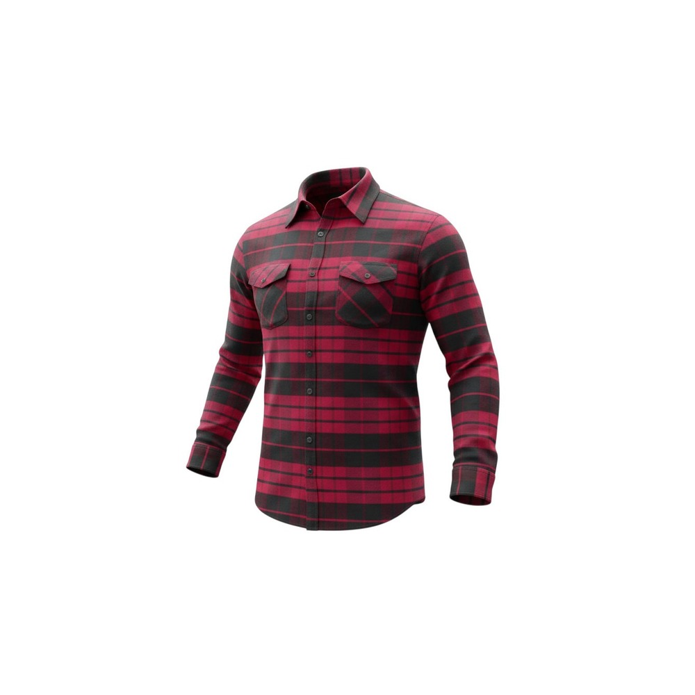 Betty Boop Flannel Shirt Mens Large Red Black Plaid Back Graphic Button Down